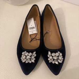 Banana Republic Navy rhinestone flats